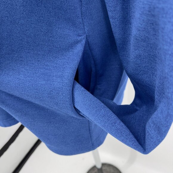 Callaway Mens Pullover Sweatshirt Jacket 1/4 Zip XL Extra Large Solid Blue Polye - Picture 7 of 10